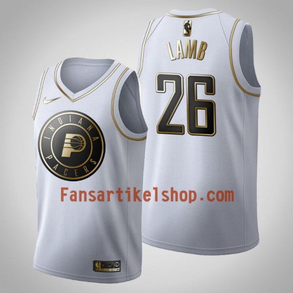 NBA Indiana Pacers Trikot Jeremy Lamb 26 Nike 2019-2020 Weiß Golden Edition Swingman - Herren NBA Indiana Pacers Trikot Jeremy Lamb 26 Nike 2019-2020 Weiß Golden Edition Swingman - Herren